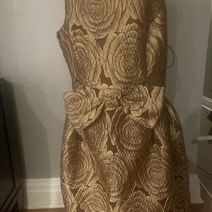 Elegant Bow Dress - Gold / Bronze